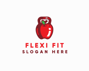 Apple Kettlebell Fitness Diet logo design