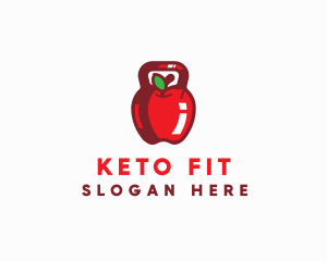 Apple Kettlebell Fitness Diet logo design