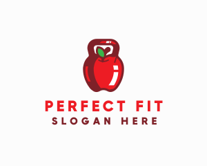 Apple Kettlebell Fitness Diet logo design