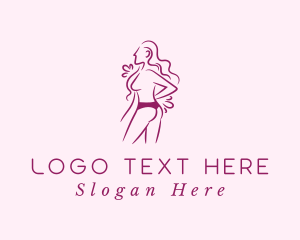 Fabric - Sexy Woman Undergarment logo design