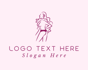 Textile - Sexy Woman Undergarment logo design