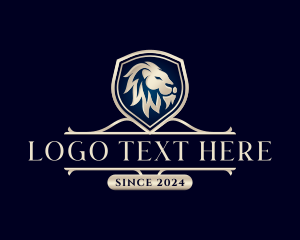 Lion - Luxury Lion Crest logo design