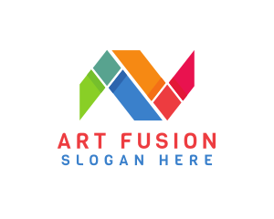 Collage - Digital Advertising Letter N logo design