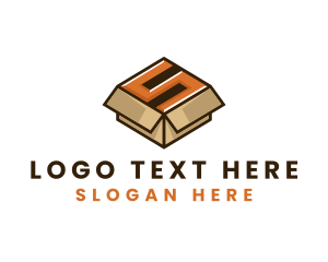 Box Logistics Shipping Logo