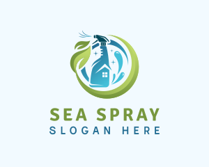 Housekeeping Spray Bottle logo design