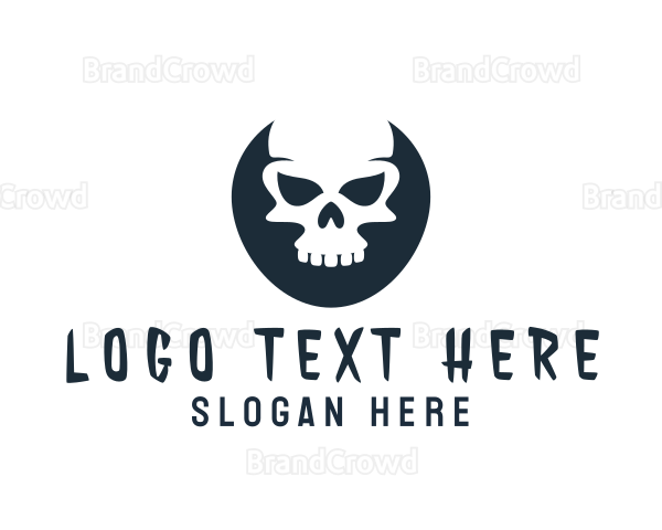 Scary Skull Head Logo