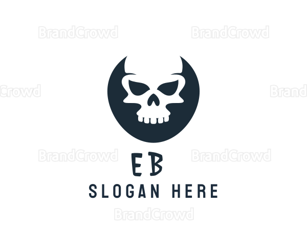 Scary Skull Head Logo