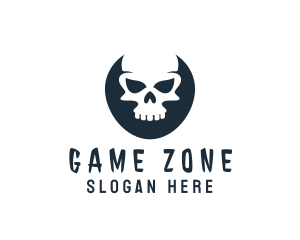 Scary Skull Head logo design