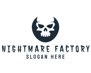 Scary Skull Head logo design