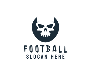 Gamer - Scary Skull Head logo design