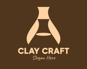 Brown Clay Pot Vase logo design