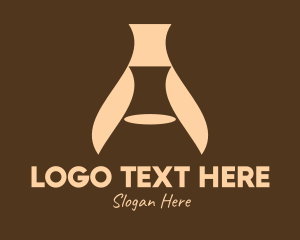 Clay Pot - Brown Clay Pot Vase logo design