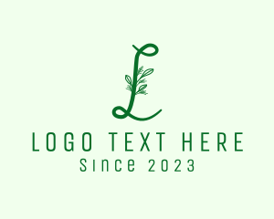 Floral - Natural Elegant Leaf Letter L logo design