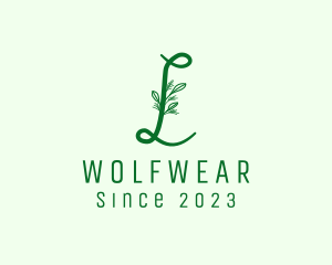 Wedding Planner - Natural Elegant Leaf Letter L logo design