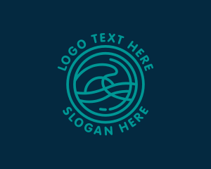 Line - Sea Wave Trip logo design