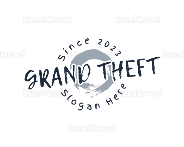 Grunge Brand Business Brush Logo