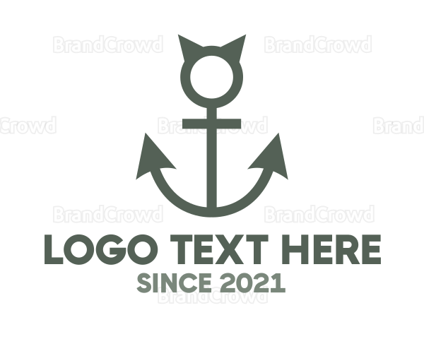 Devil Horns Anchor Logo