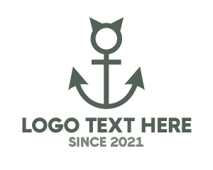 Pirate - Devil Horns Anchor logo design