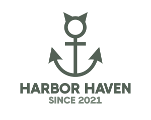 Port - Devil Horns Anchor logo design