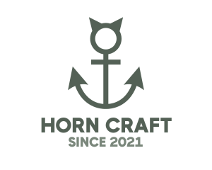 Horns - Devil Horns Anchor logo design