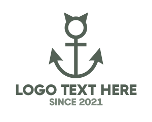 Beach Bar - Devil Horns Anchor logo design