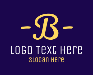 50s - Retro Letter B logo design