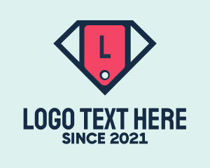 Price - Diamond Price Tag Lettermark logo design