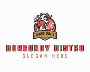 Meat Cow Dining logo design