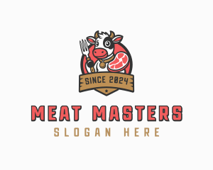 Meat Cow Dining logo design