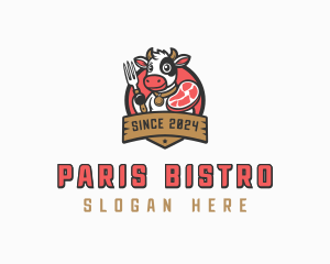 Meat Cow Dining logo design