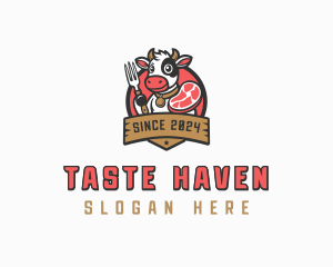 Meat Cow Dining logo design