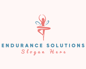 Elegant Ballerina Dancer  Logo