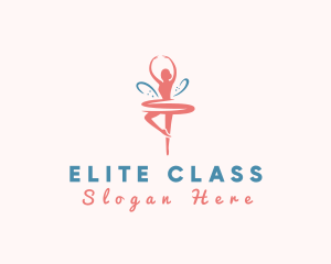 Elegant Ballerina Dancer  logo design