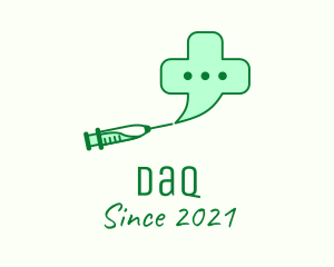 Needle - Medicinal Vaccine Chat logo design