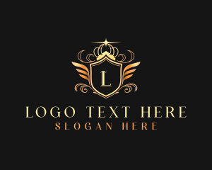 Elegant - Crown Wing Shield logo design