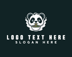 Cute - Panda Noodles Restaurant logo design