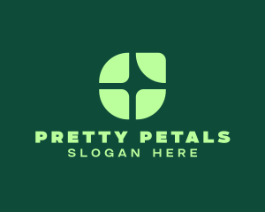 Green Window Petals logo design