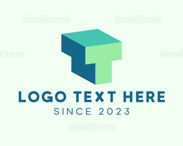 Generic 3D Letter T Logo