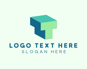 Firm - Generic 3D Letter T logo design