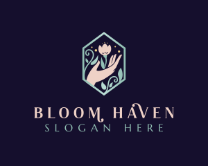 Beauty Floral Hand logo design