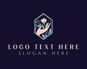 Bloom - Beauty Floral Hand logo design