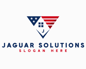 Roofing USA Contractor logo design