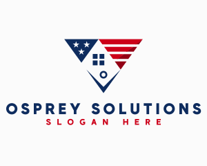 Roofing USA Contractor logo design