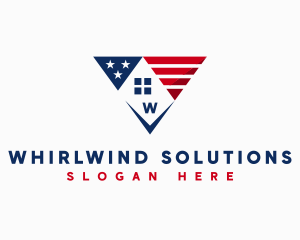 Roofing USA Contractor logo design