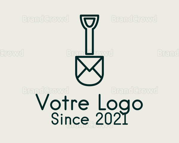 Shovel Mail Envelope Logo