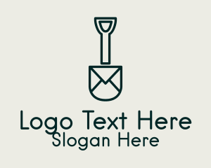 Shovel Mail Envelope Logo