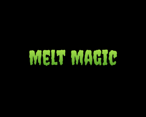 Melt - Scary Slime Text logo design