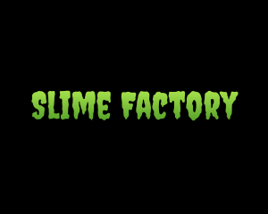 Slime - Scary Slime Text logo design