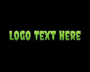 Melt - Scary Slime Text logo design