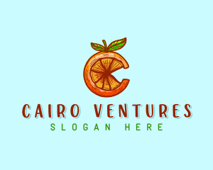 Orange Fruit Letter C logo design